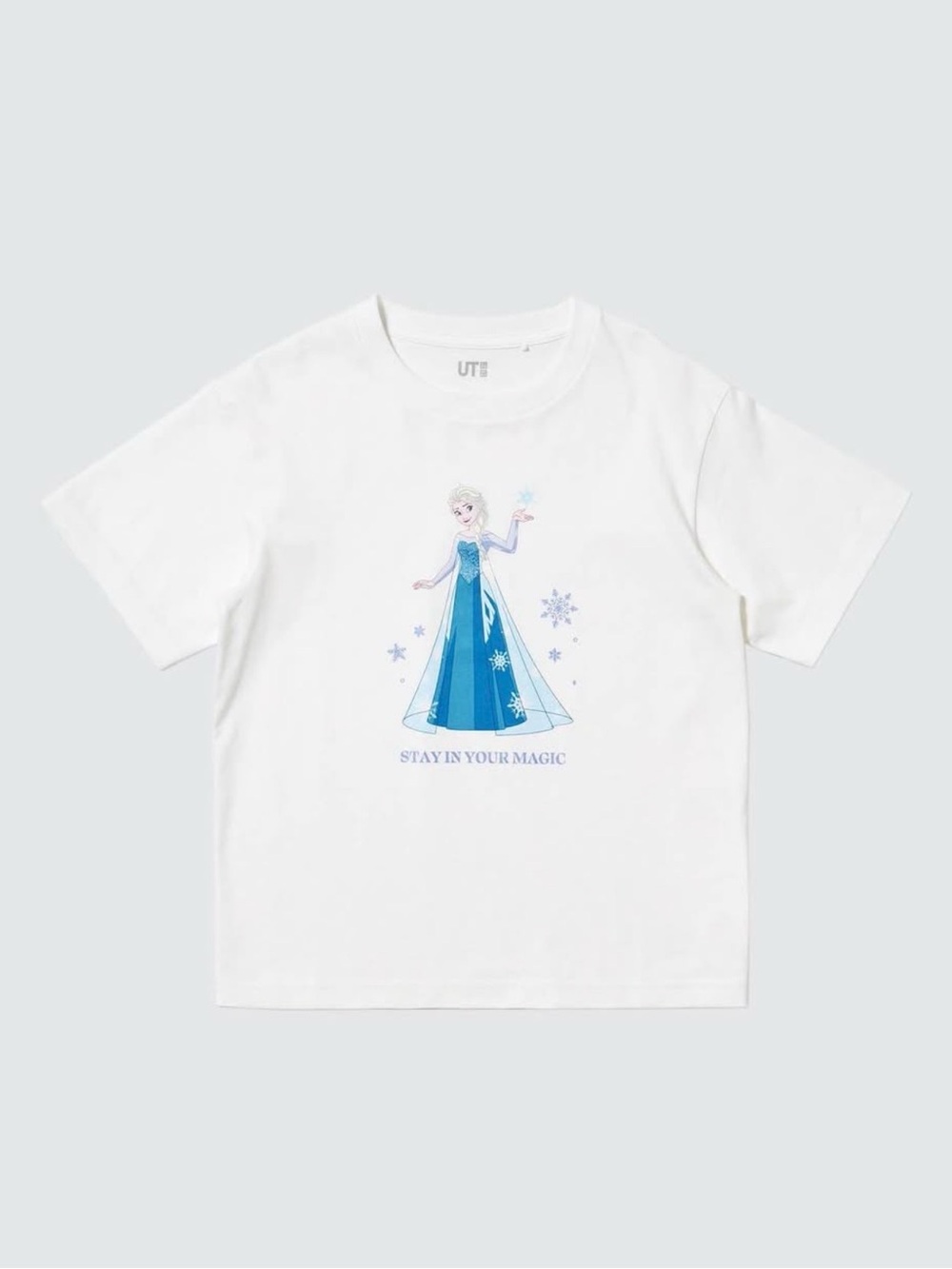 Brand new Uniqlo girl MAGIC FOR ALL ICONS UT Graphic T-Shirt Elsa size 9-10Y/140